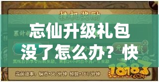 忘仙升级礼包没了怎么办？快速解决方法与补偿指南