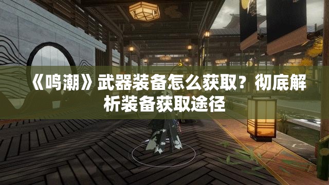 《鸣潮》武器装备怎么获取？彻底解析装备获取途径